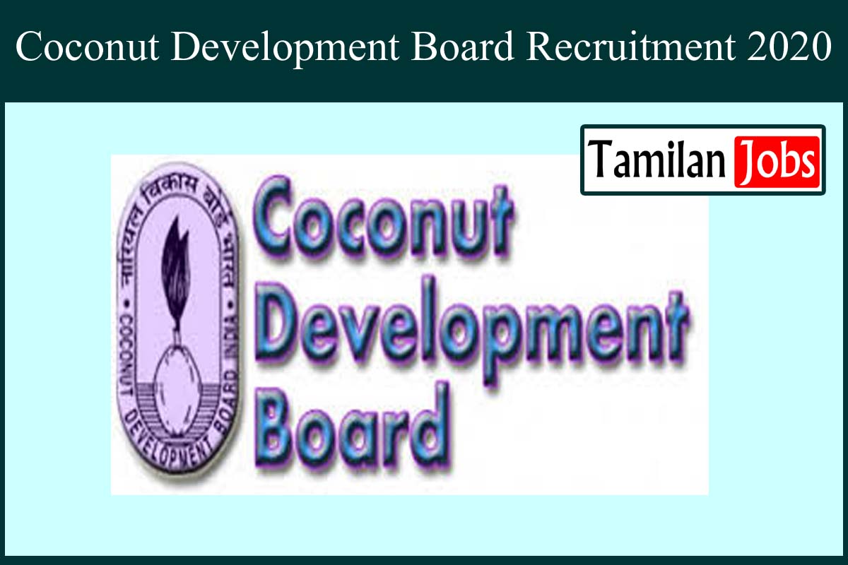 Coconut Development Board Recruitment 2020