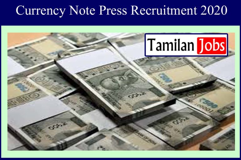Currency Note Press Recruitment 2020