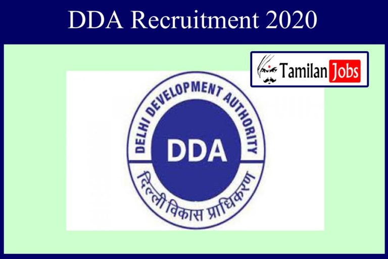 DDA Recruitment 2020