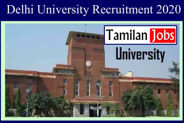 Delhi University Recruitment 2020