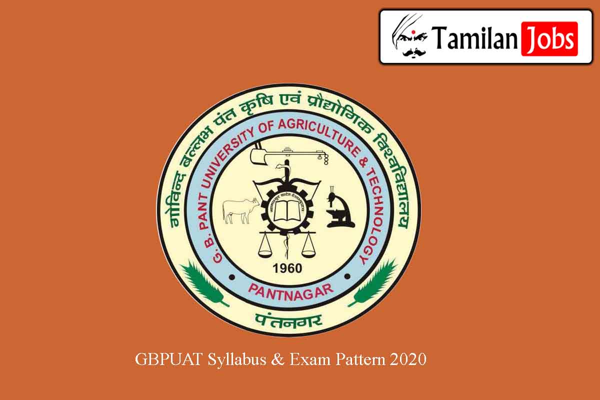 GBPUAT Syllabus 2020