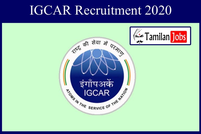 IGCAR Recruitment 2020