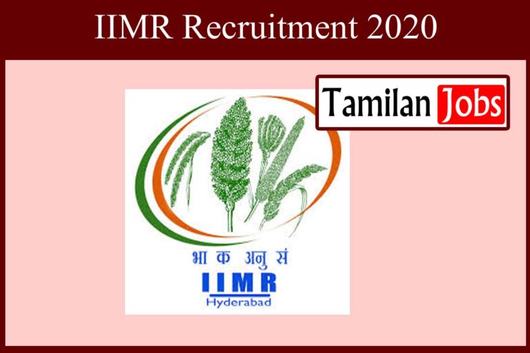 IIMR Recruitment 2020