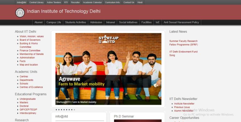 IIT Delhi Junior Assistant Admit Card 2020