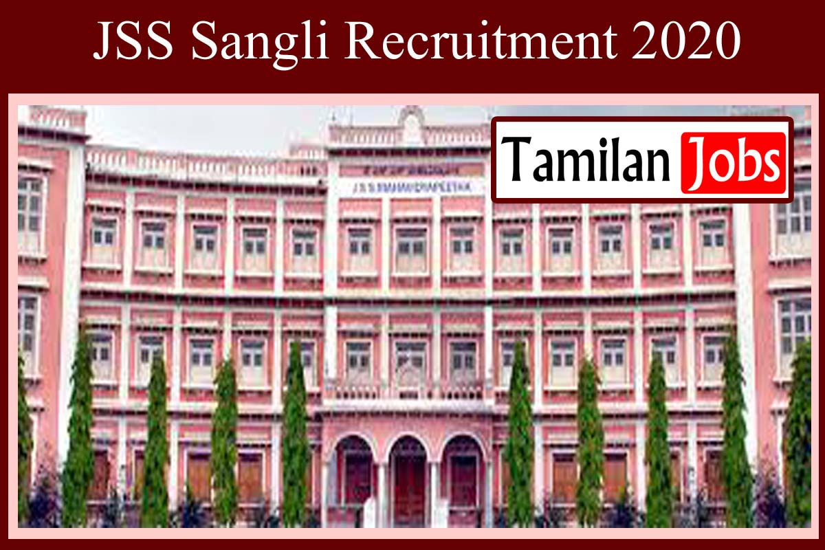 JSS Sangli Recruitment 2020