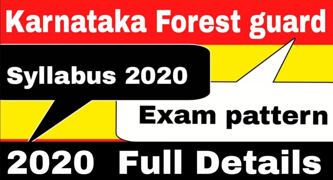 Karnataka Forest Guard Syllabus 2020 PDF