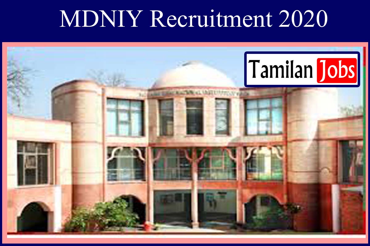 MDNIY Recruitment 2020