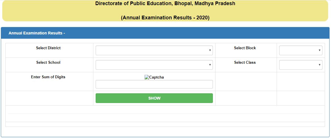 MP Board 9th Class Result 2020