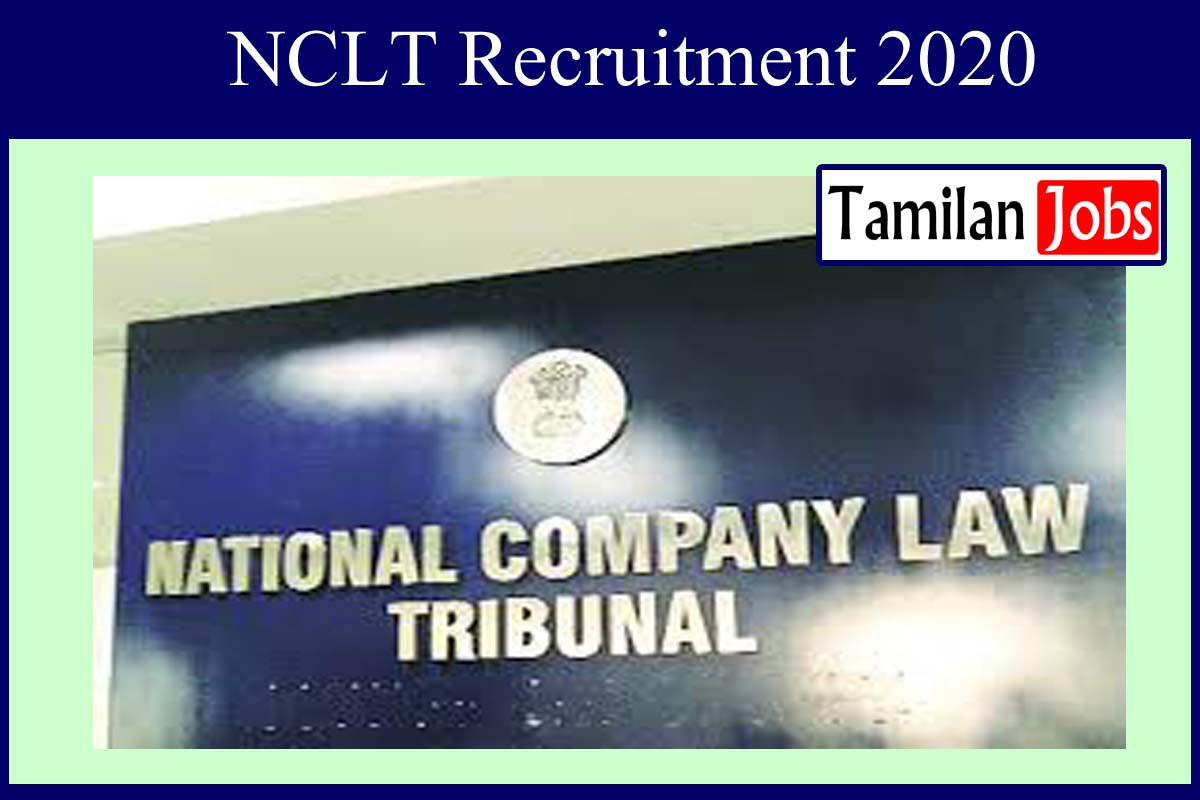 NCLT Recruitment 2020