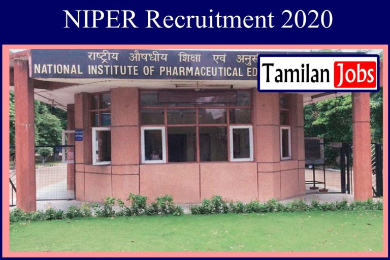 NIPER Recruitment 2020