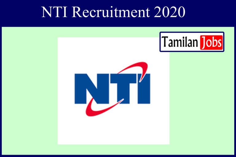 NTI Recruitment 2020