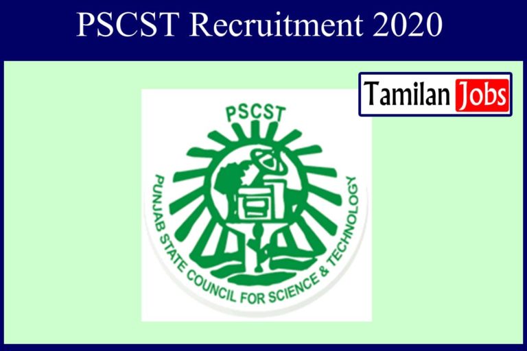 PSCST Recruitment 2020
