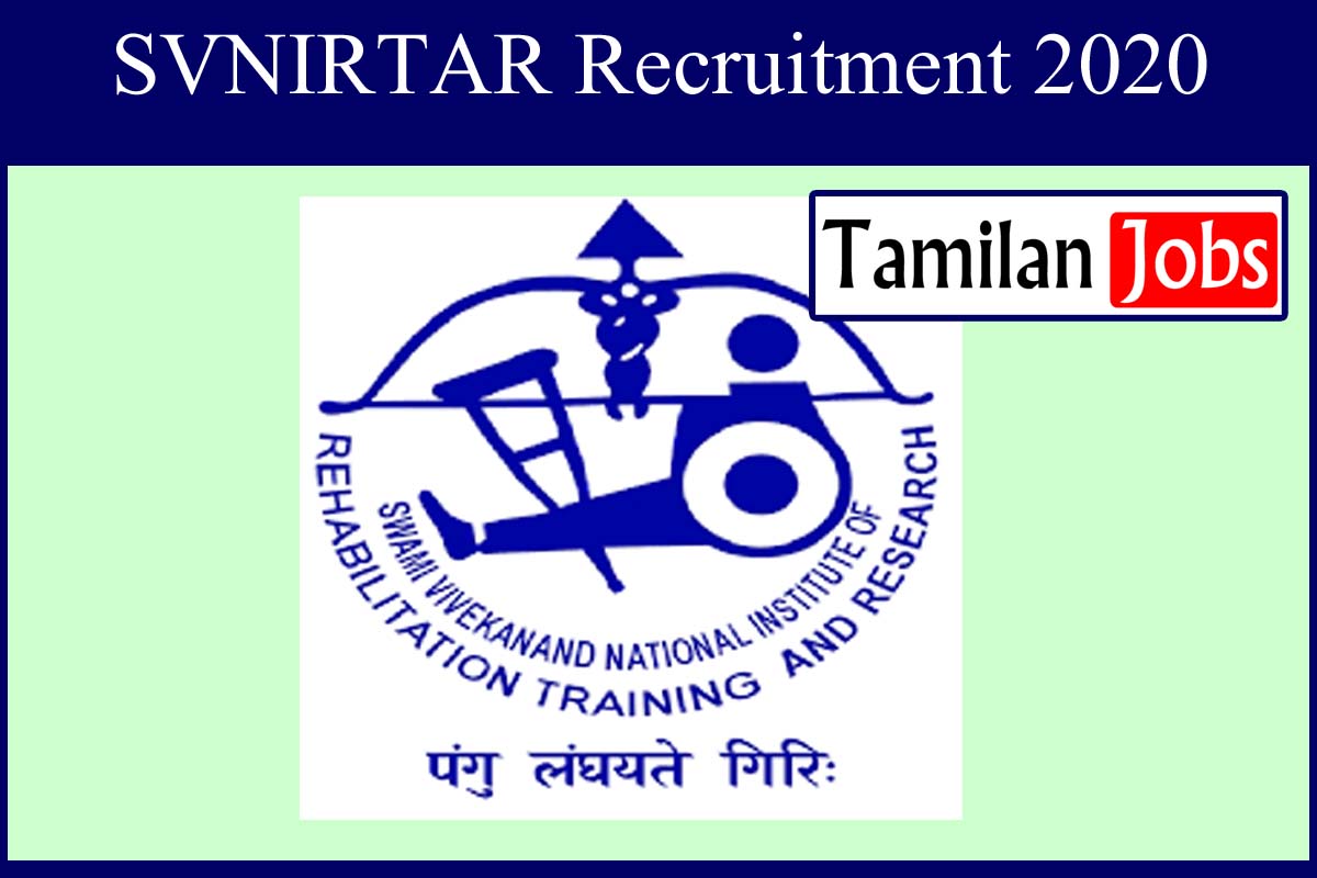 SVNIRTAR Recruitment 2020