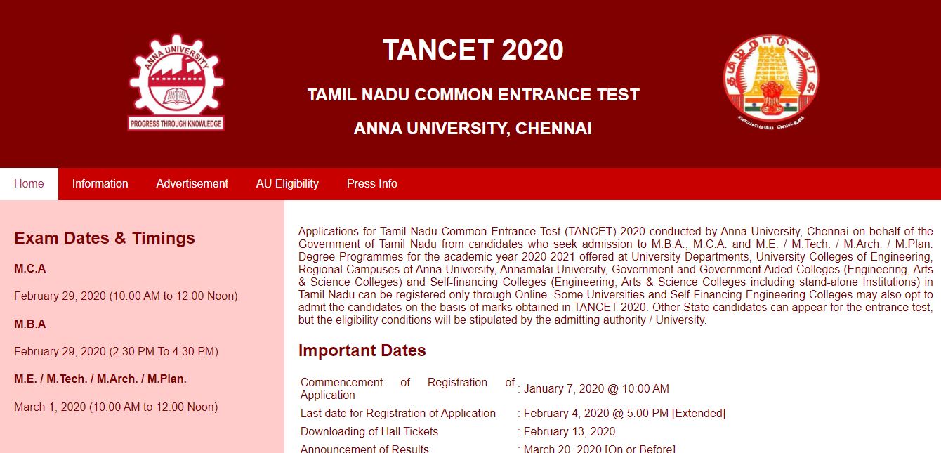 Tancet Result 2020