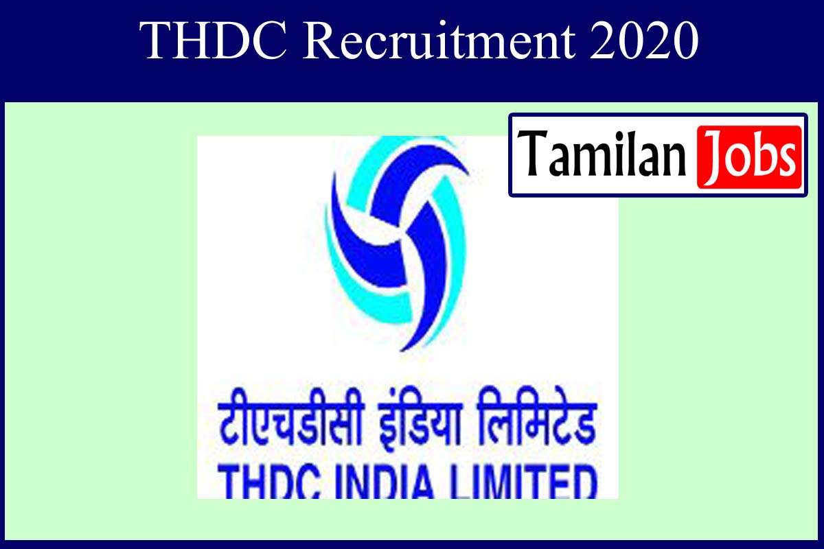 THDC Recruitment 2020