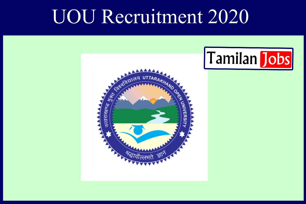 UOU Recruitment 2020