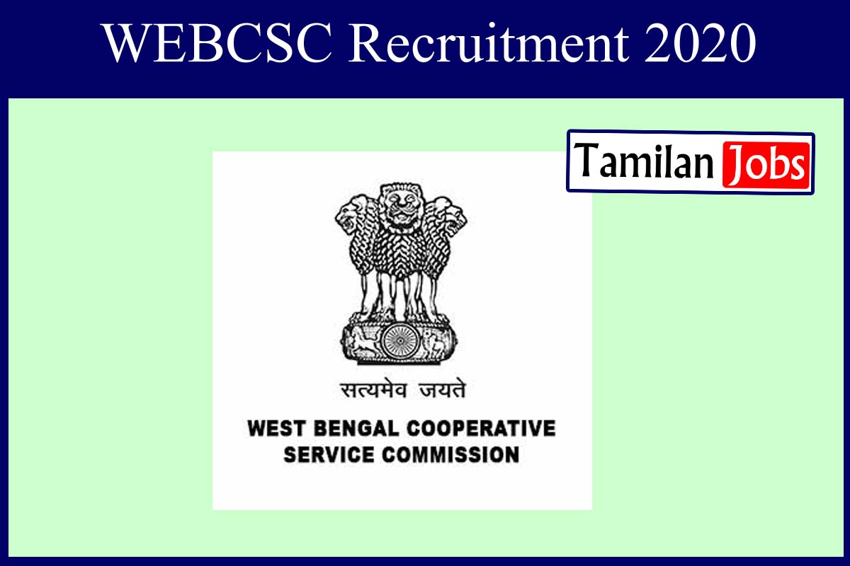 WEBCSC Recruitment 2020