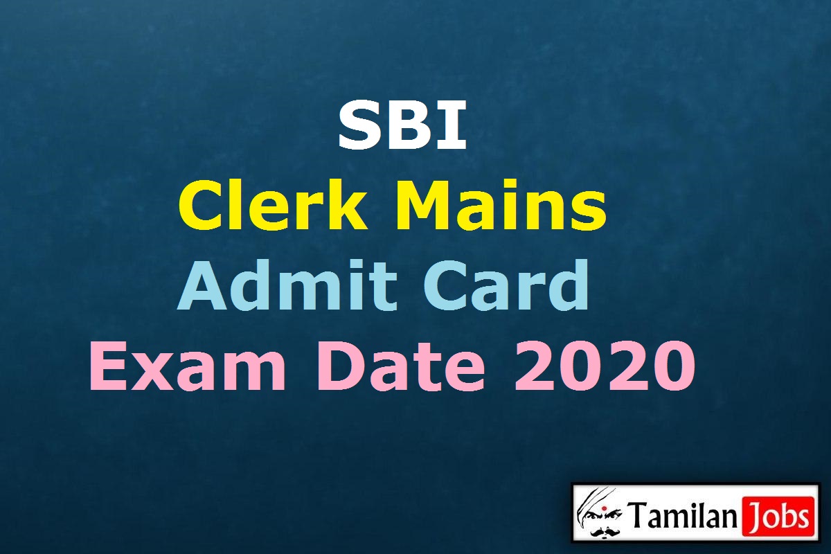 SBI Clerk Admit Card 2020