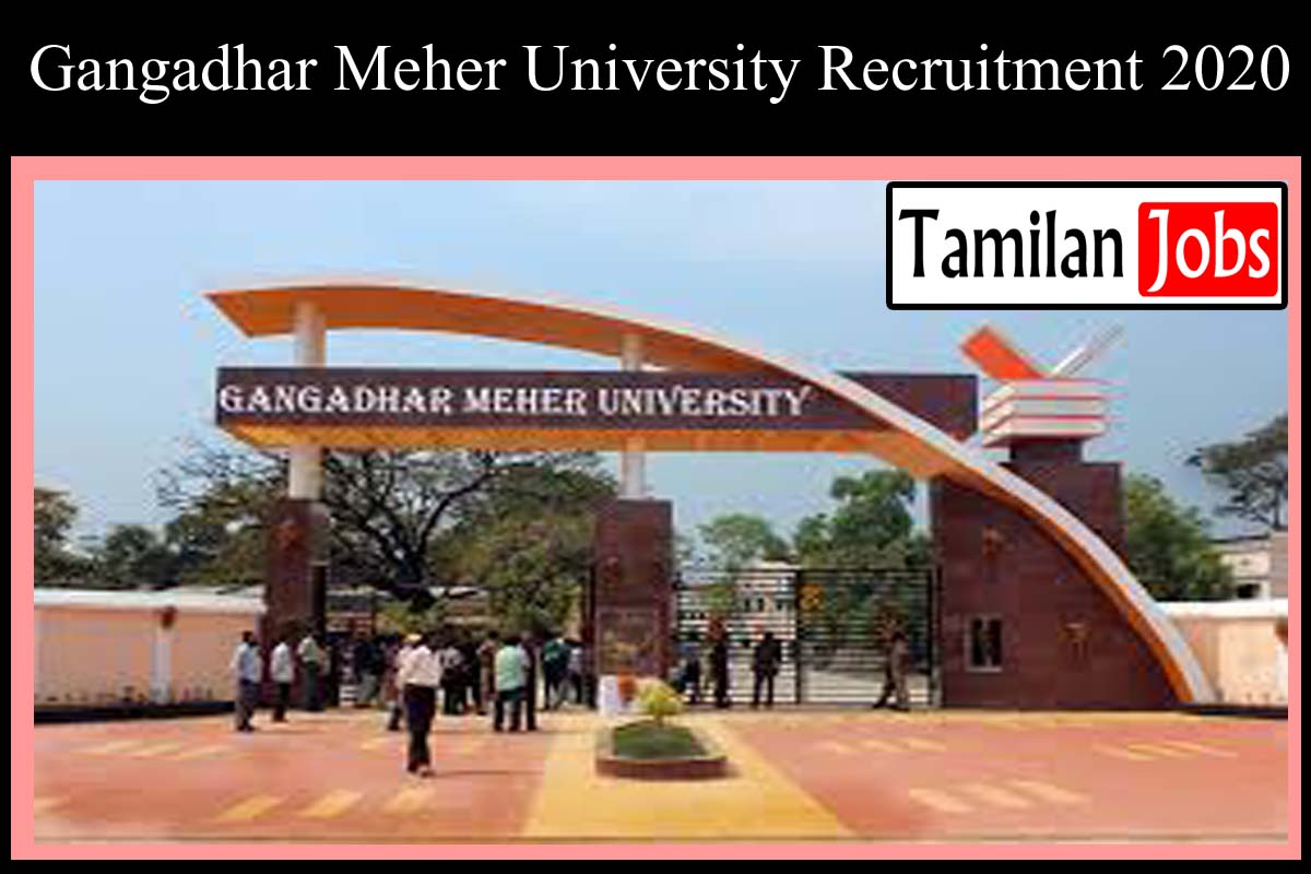 Gangadhar Meher University Recruitment 2020