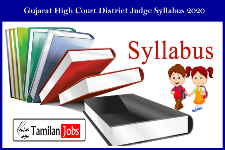 Gujarat High Court District Judge Syllabus 2020