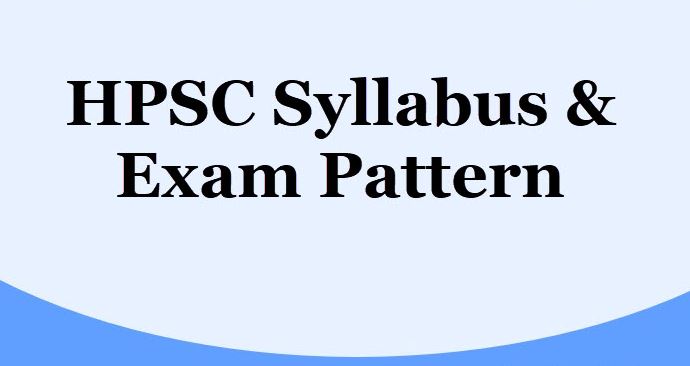 HPSC HCS Syllabus 2020