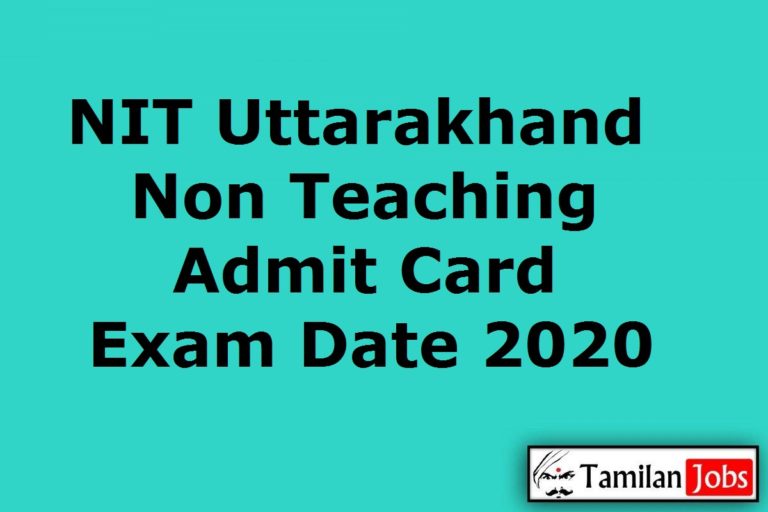 NIT Uttarakhand Admit Card 2020