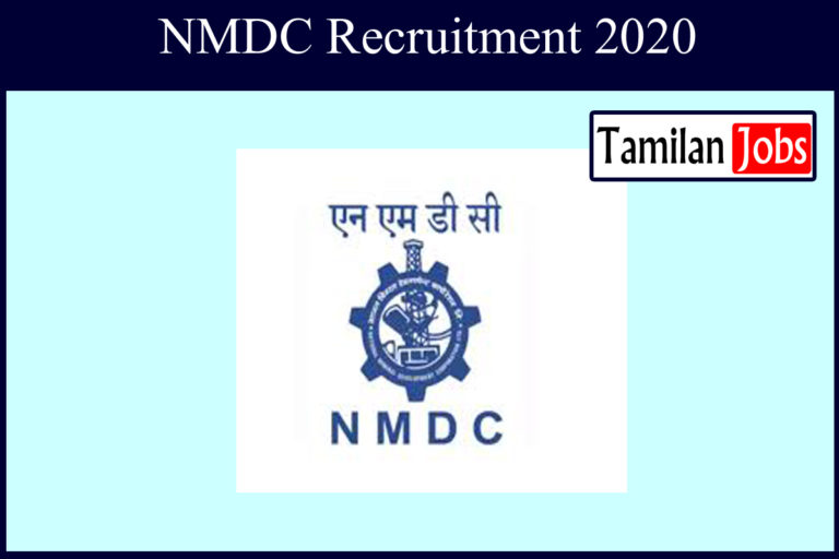 NMDC Recruitment 2020