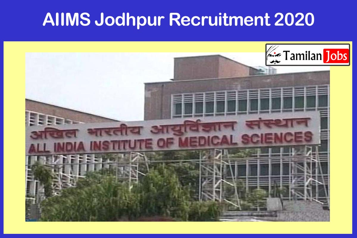 Aiims Jodhpur Recruitment 2020 Out - Apply For Professor Jobs