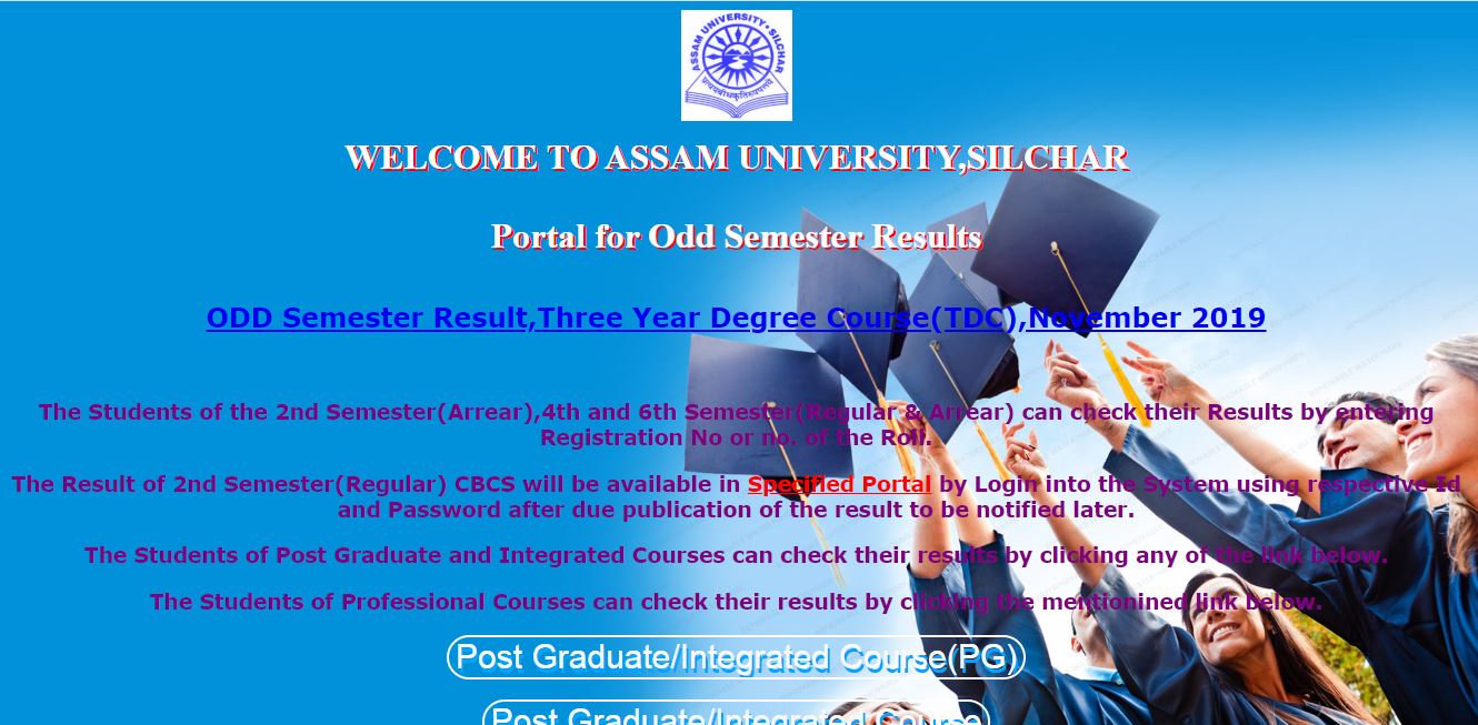 Assam University Result 2020