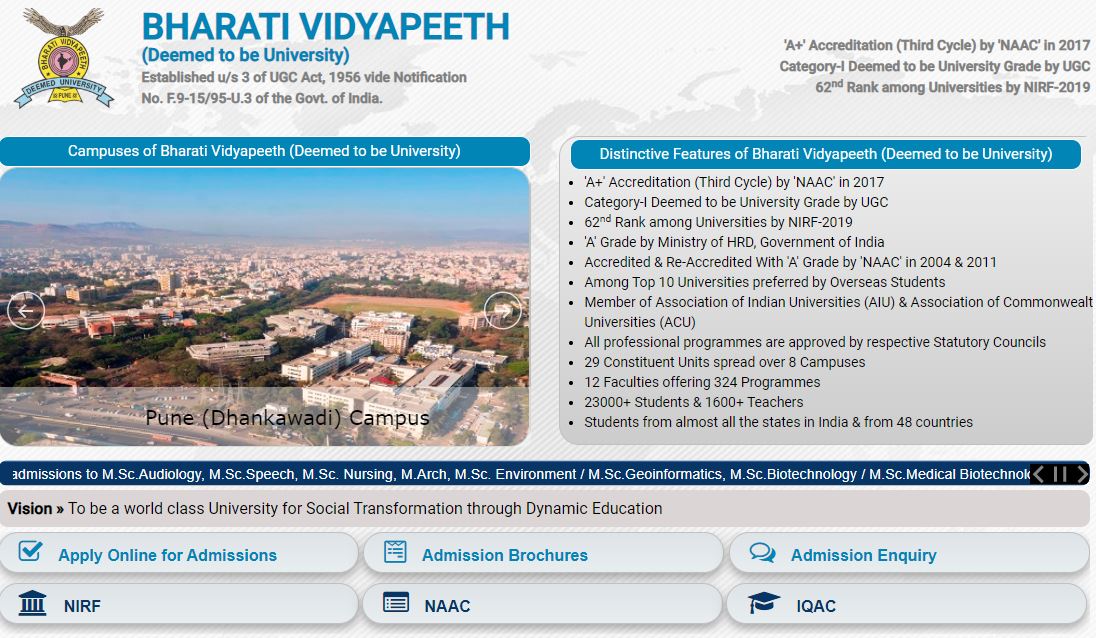 BVP CET Admit Card 2020