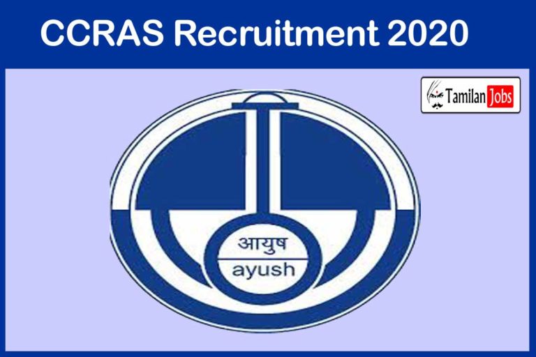 CCRAS Recruitment 2020