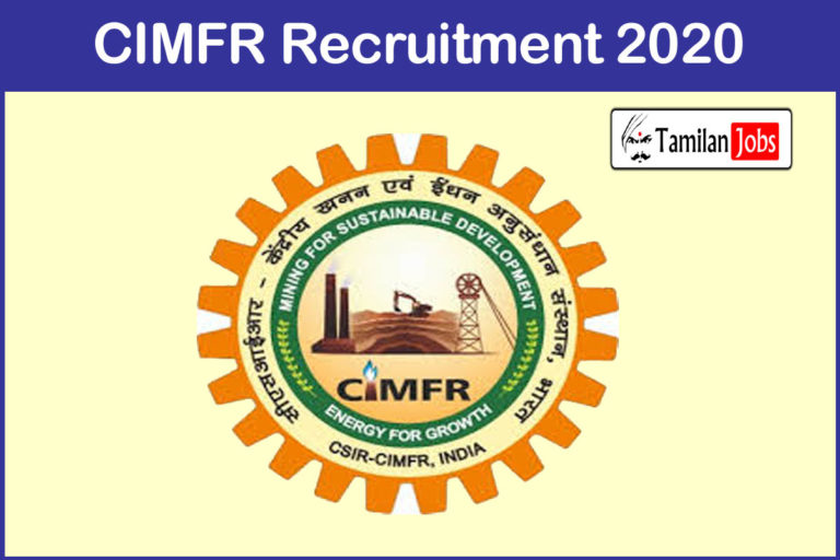CIMFR Recruitment 2020