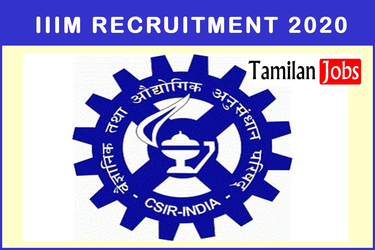 Iiim Recruitment 2020 Out - Apply Online Senior Project Associate Jobs