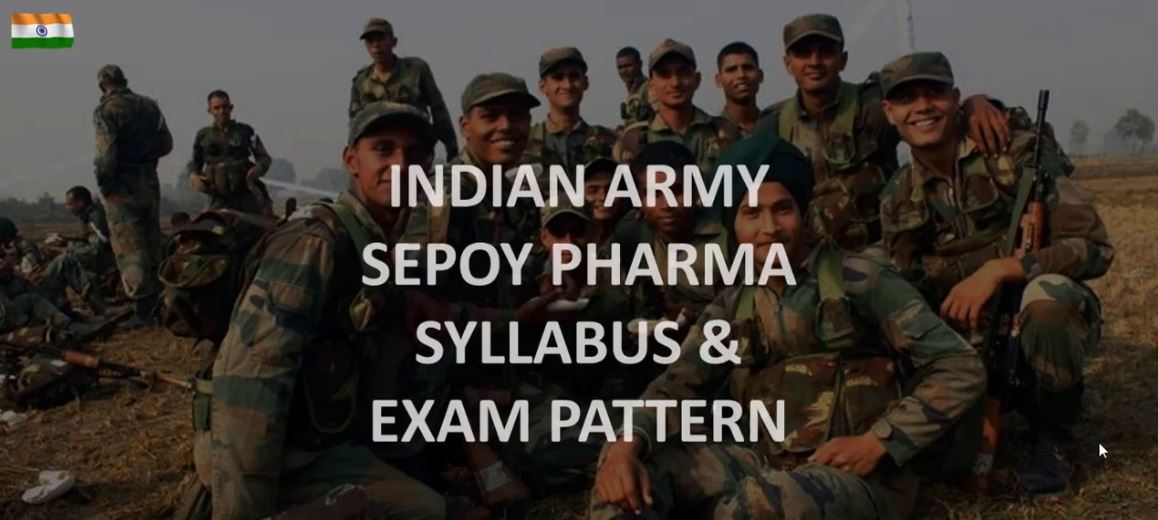 Indian Army Sepoy (Pharma) Syllabus 2020