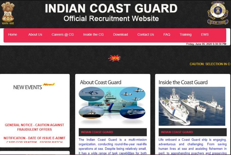Indian Coast Guard Assistant Commandant Result 2020