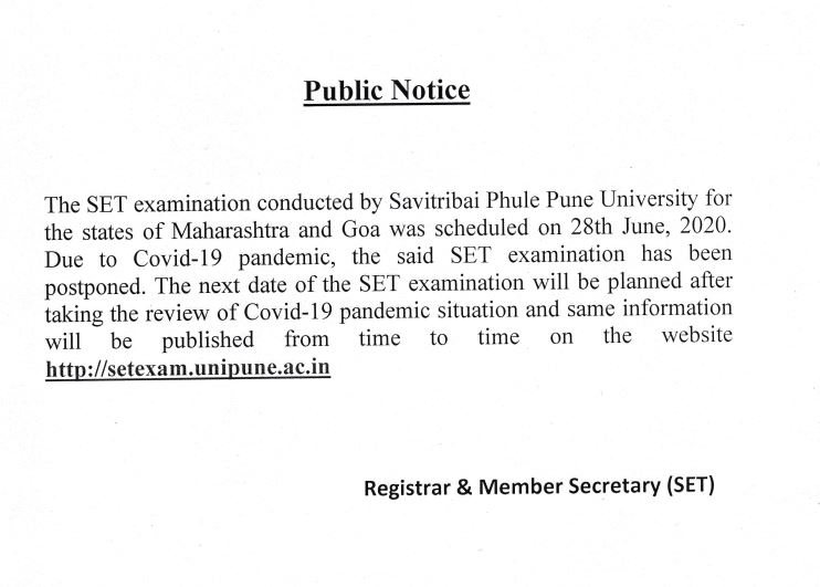 MH-SET Exam Date 2020