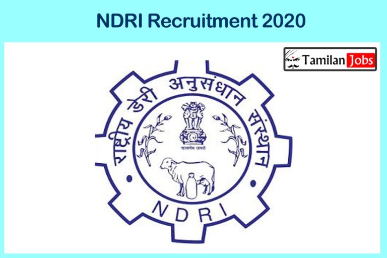 NDRI Recruitment 2020 Out – Apply JRF, YP Jobs
