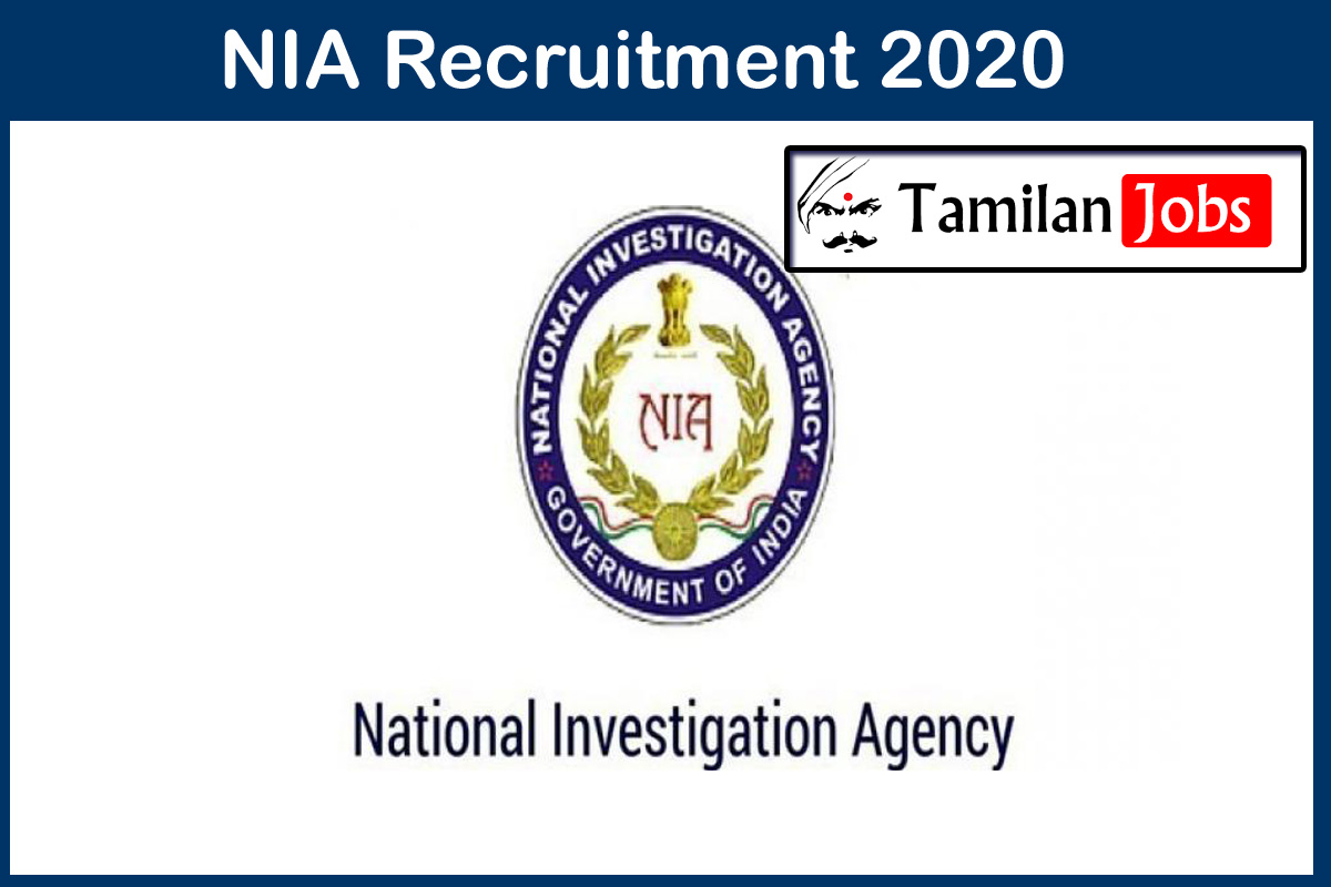 NIA Recruitment 2020