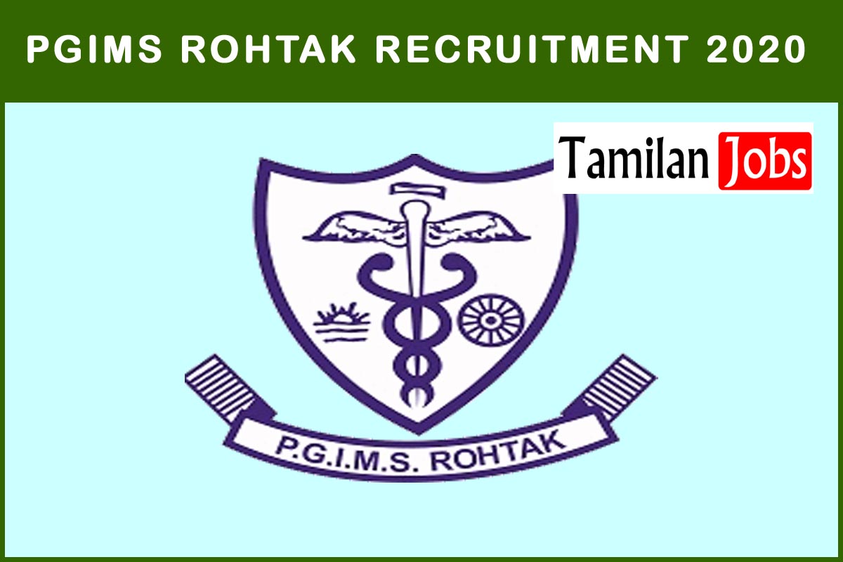 PGIMS Rohtak Recruitment 2020