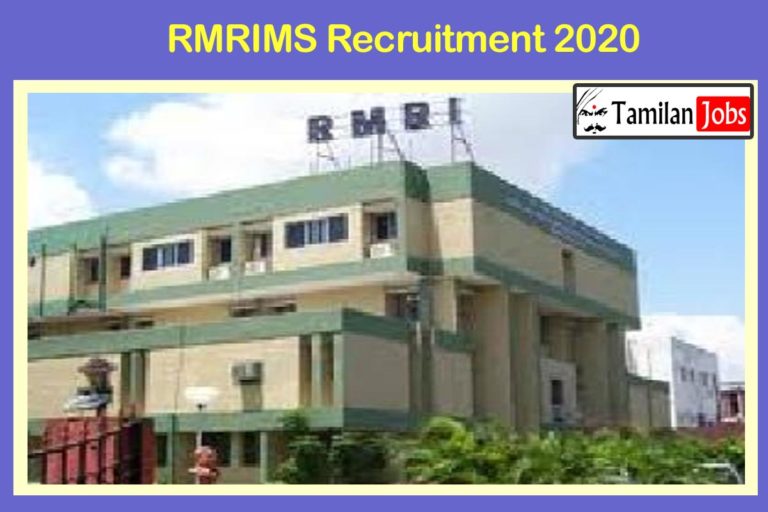 RMRIMS Recruitment 2020 Out – 12th Completed Candidates Can Apply For Lab Technician & Technical Assistan Jobs