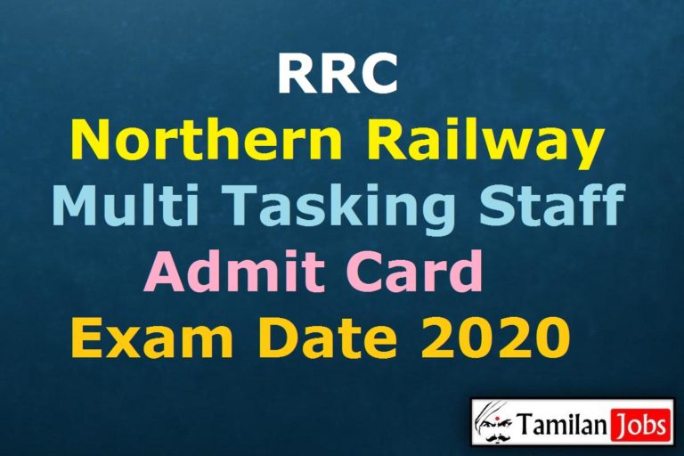 RRC Northern Railway MTS Admit Card 2020