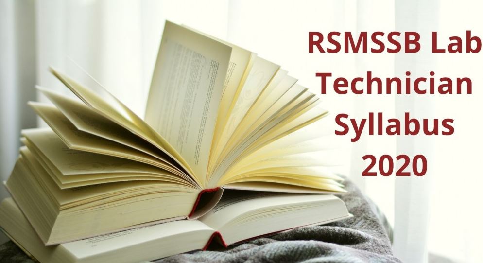 RSMSSB Lab Assistant Syllabus 2020