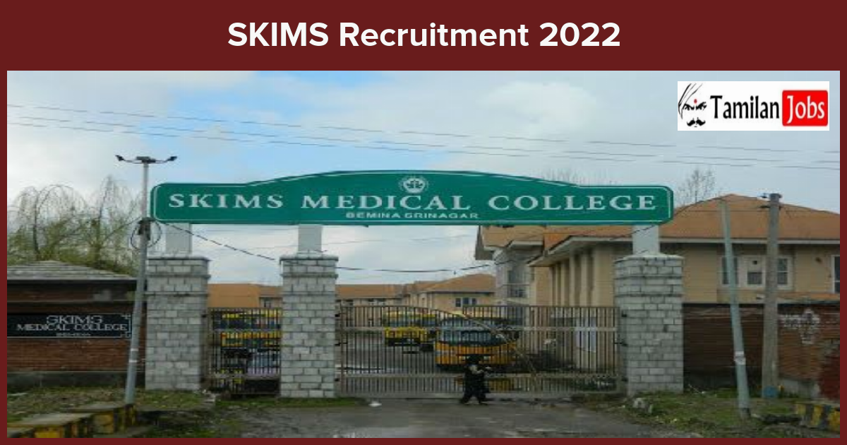 Skims Recruitment 2022 - Various Stipendiary Senior Resident Jobs, Walk-In Interview