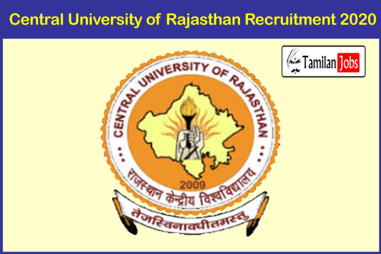 Central University of Rajasthan Recruitment 2020