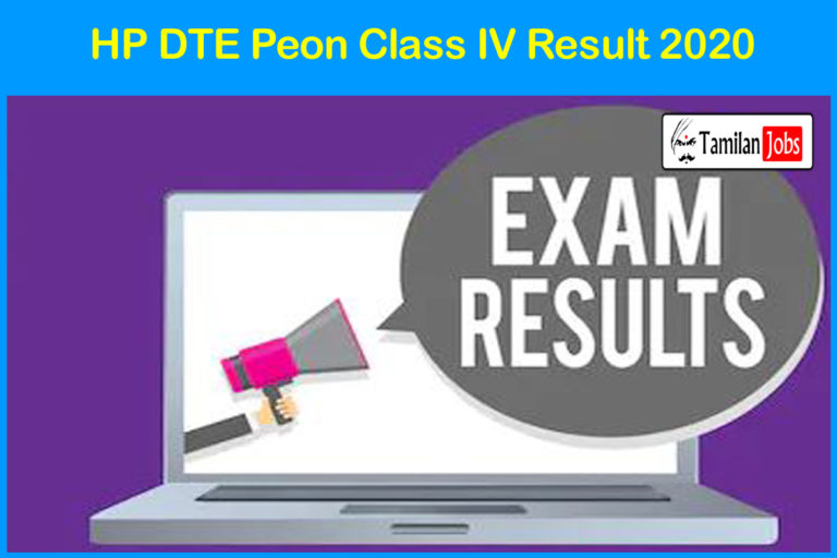 HP DTE Peon Class IV Result 2020
