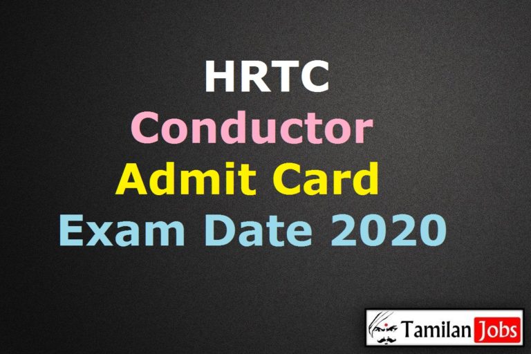 HRTC Conductor Admit Card 2020
