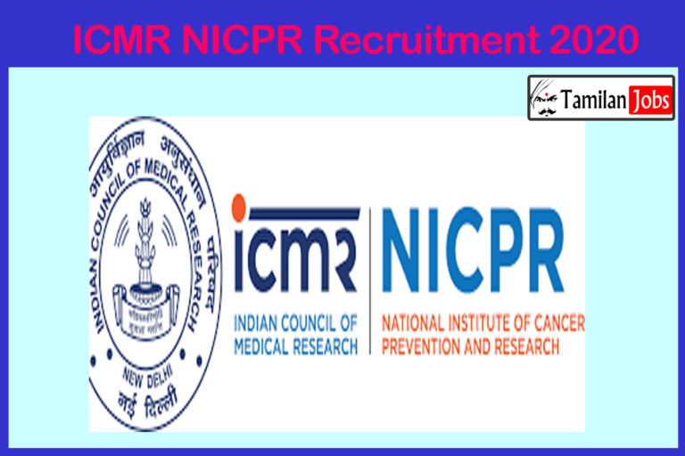ICMR NICPR Recruitment 2020 Out -10th Completed Candidates Apply For 03 Research Assistant Jobs