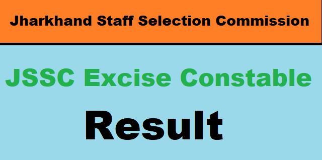 JSSC Excise Constable Result 2020