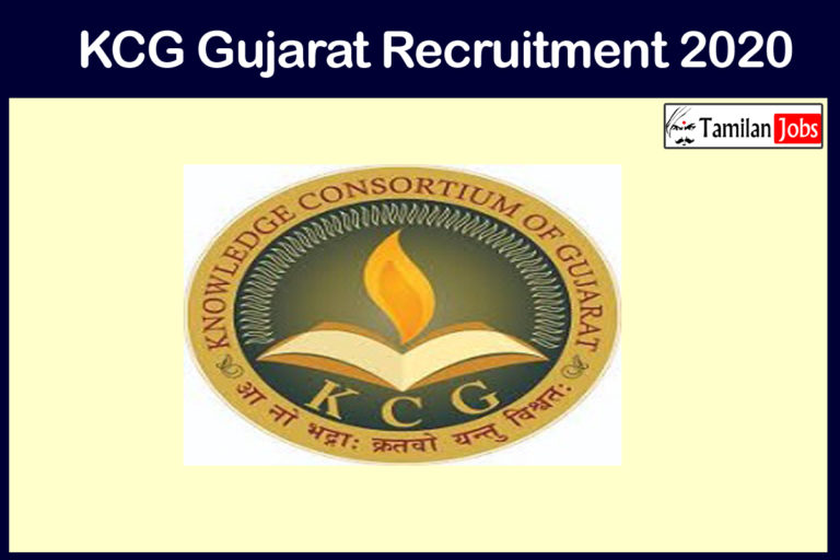 KCG Gujarat Recruitment 2020 Out – Apply Online 113 Consultant Jobs