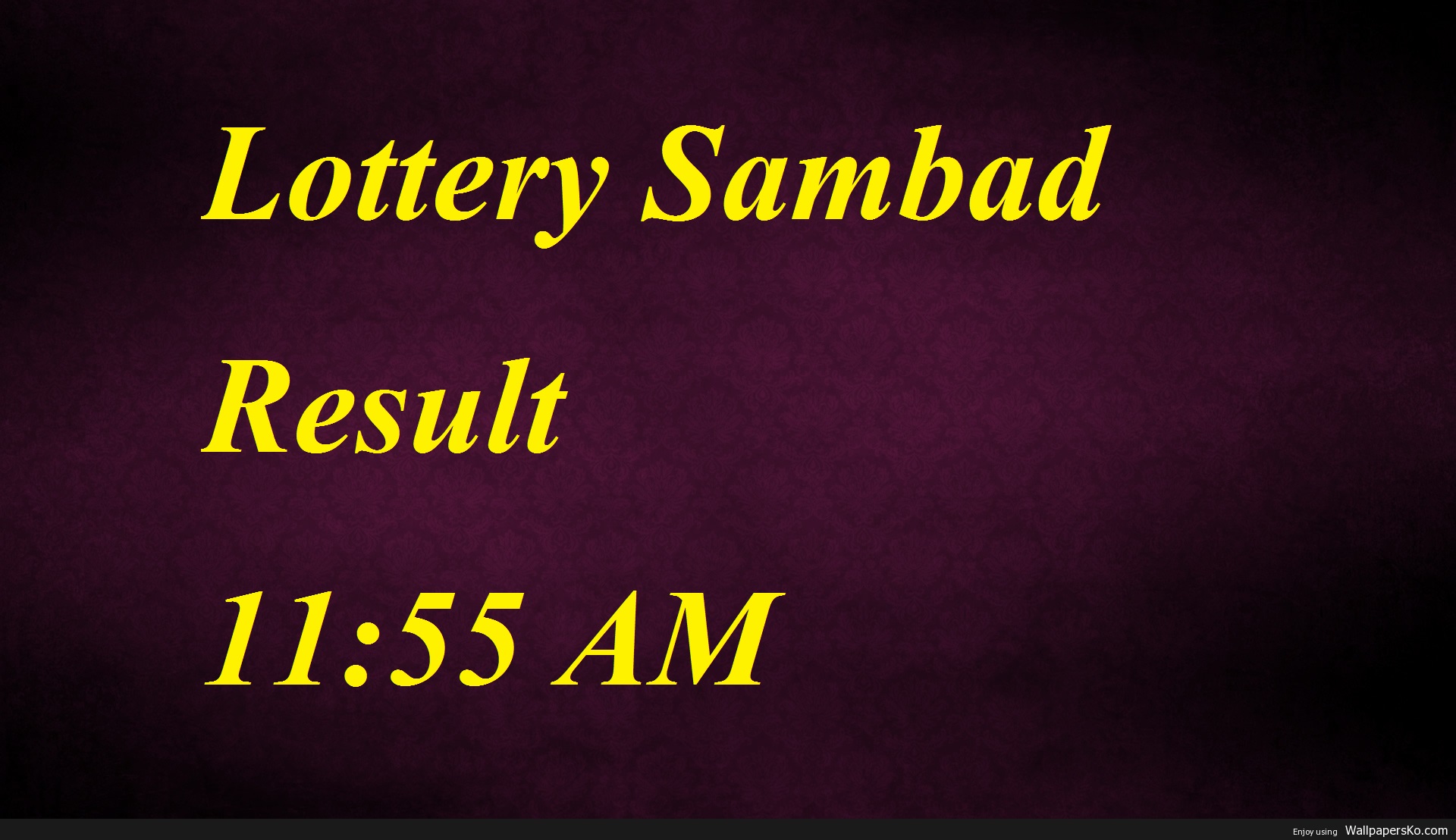 Lottery Sambad 11:55 AM Result today